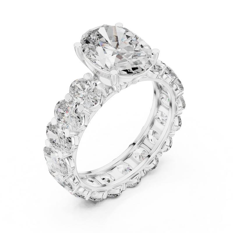 Ladies Ring DDLR-198@7 - White Gold - Image
