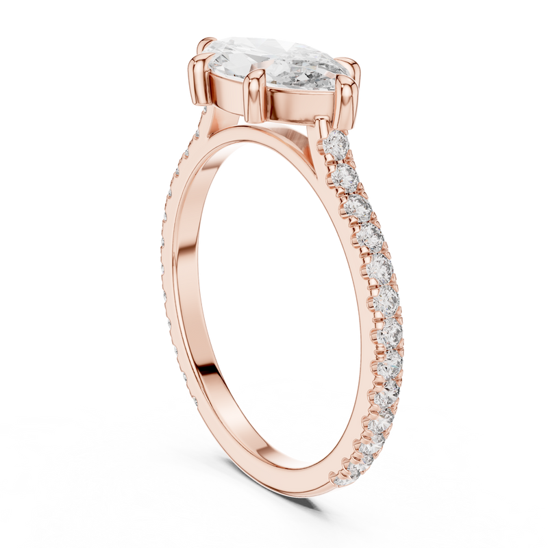 Ladies Ring DDLR-201@7 - Rose Gold - Image