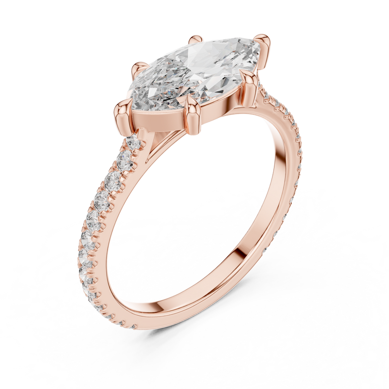 Ladies Ring DDLR-201@7 - Rose Gold - Image