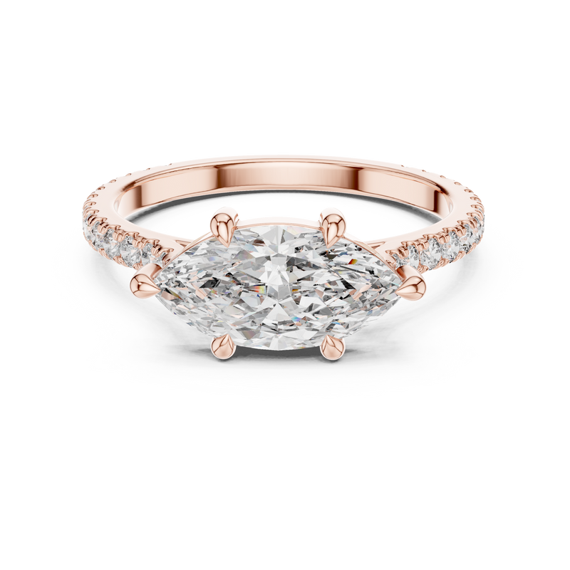 Ladies Ring DDLR-201@7 - Rose Gold - Image