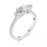 Ladies Ring DDLR-201@7 - White Gold - Image