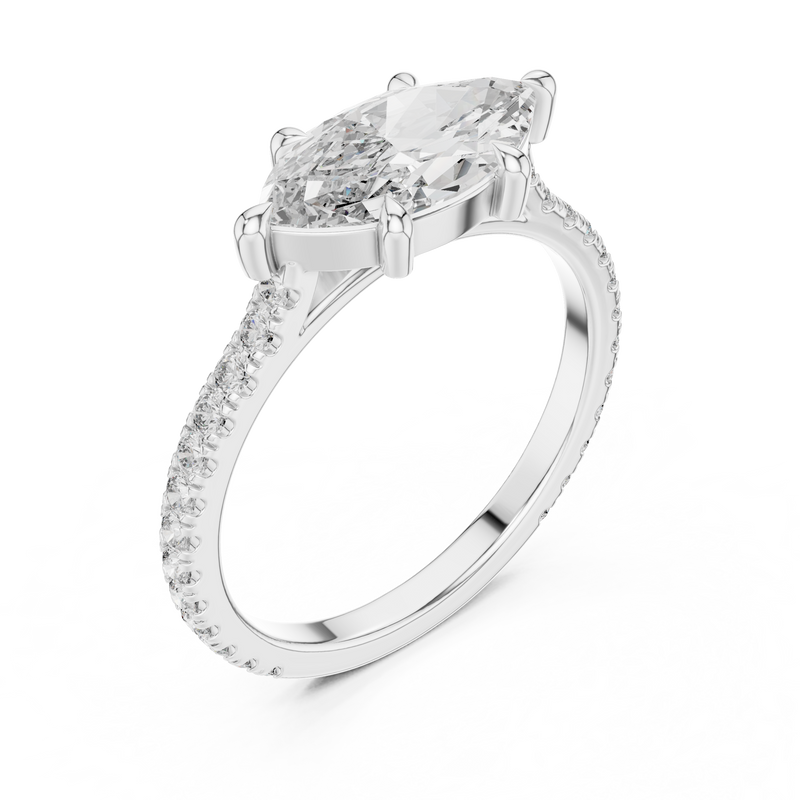 Ladies Ring DDLR-201@7 - White Gold - Image