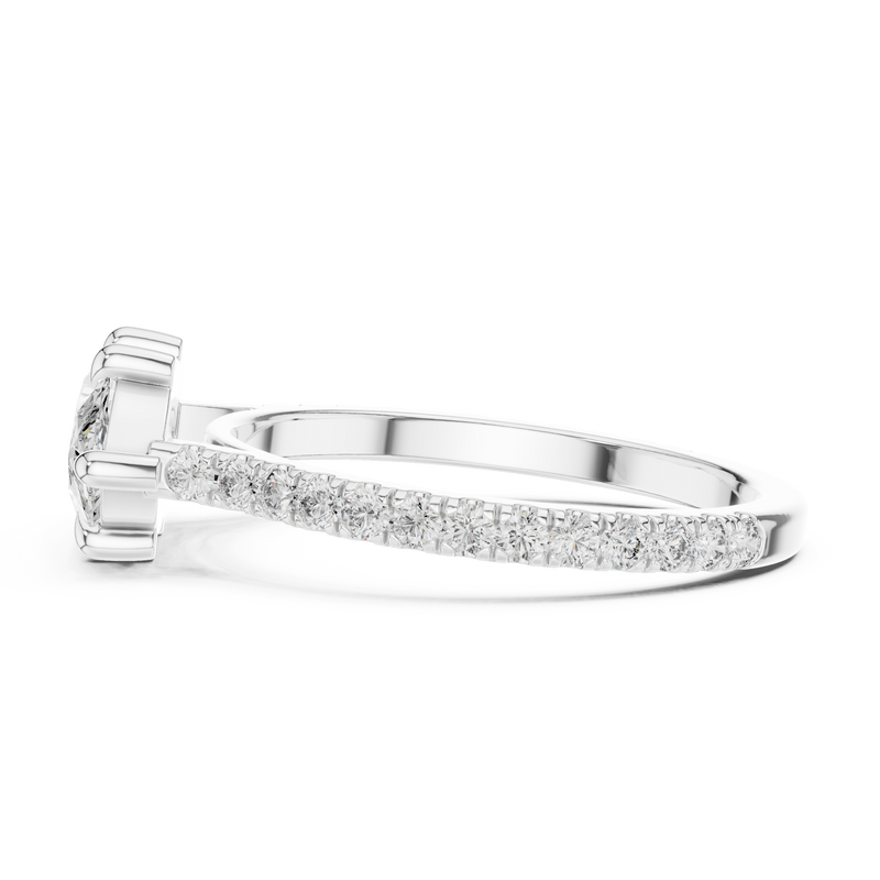 Ladies Ring DDLR-201@7 - White Gold - Image