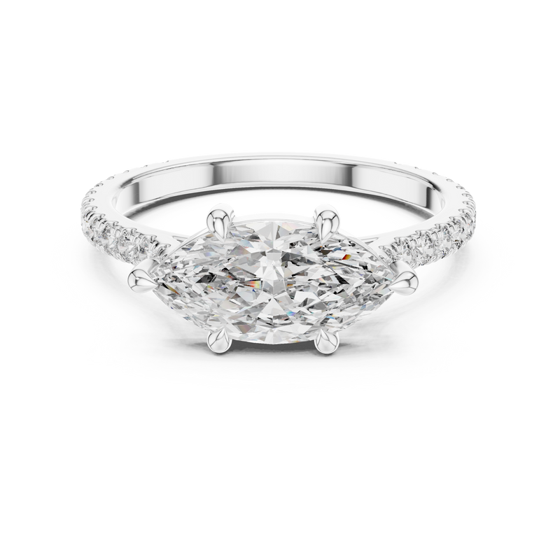 Ladies Ring DDLR-201@7 - White Gold - Image
