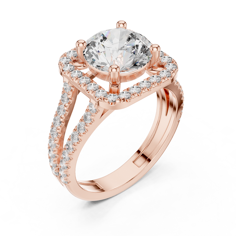 Ladies Ring DDLR-203@7 - Rose Gold - Image