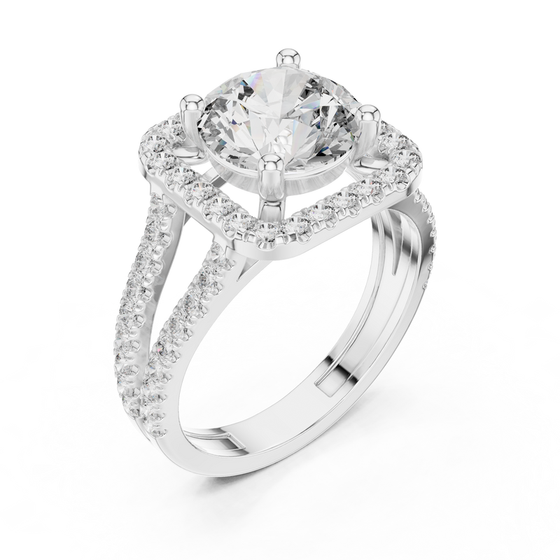 Ladies Ring DDLR-203@7 - White Gold - Image