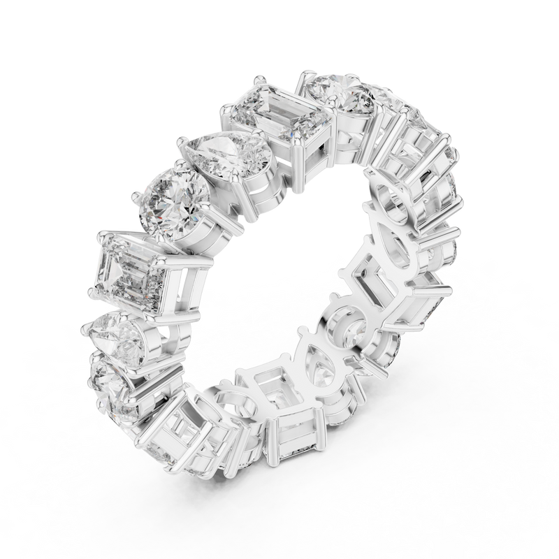 Ladies Ring DDLR-215@7 - White Gold - Image