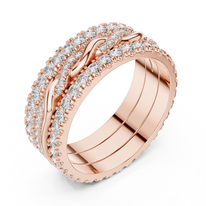 Ladies Ring DDLR-234@7 - Rose Gold - Image