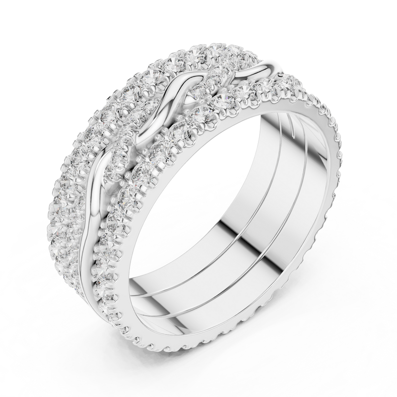 Ladies Ring DDLR-234@7 - White Gold - Image