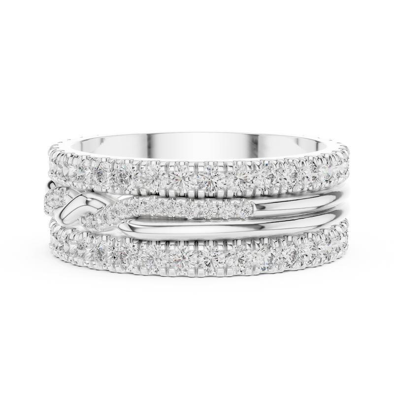 Ladies Ring DDLR-234@7 - White Gold - Image
