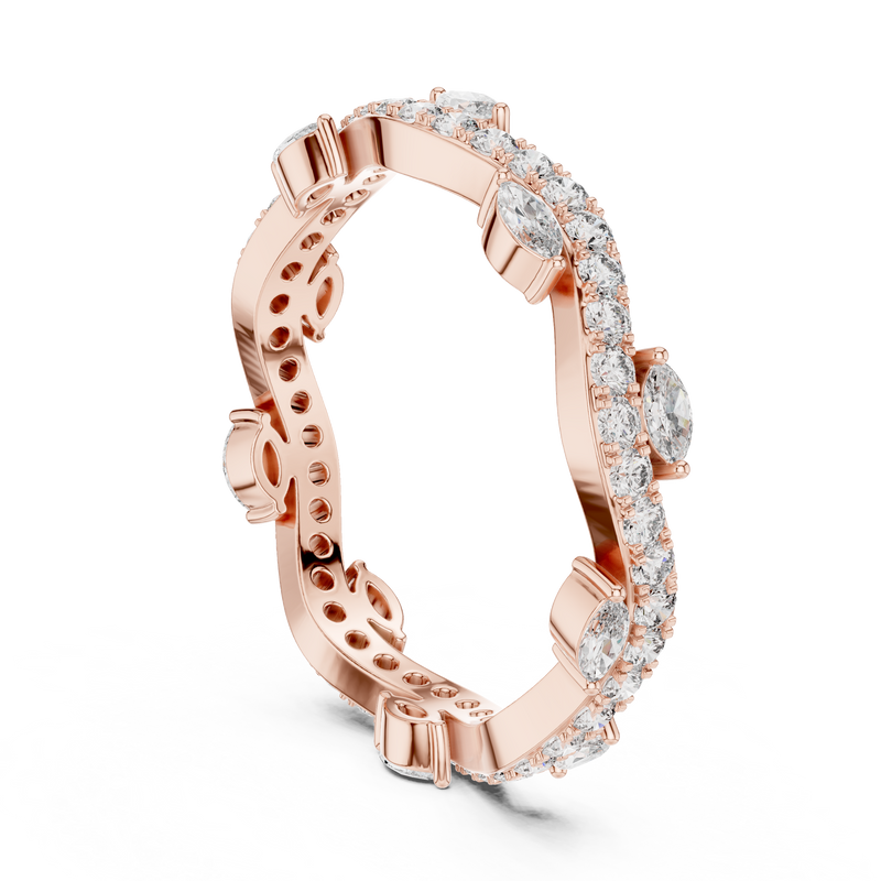 Ladies Ring DDLR-237@7 - Rose Gold - Image