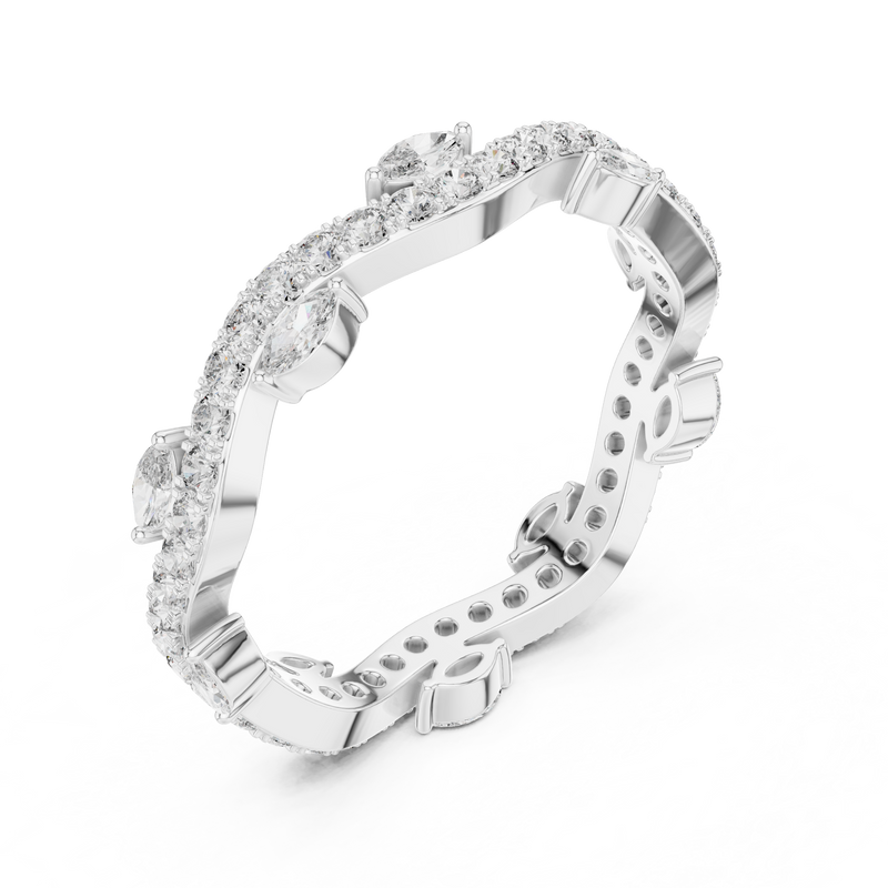 Ladies Ring DDLR-237@7 - White Gold - Image