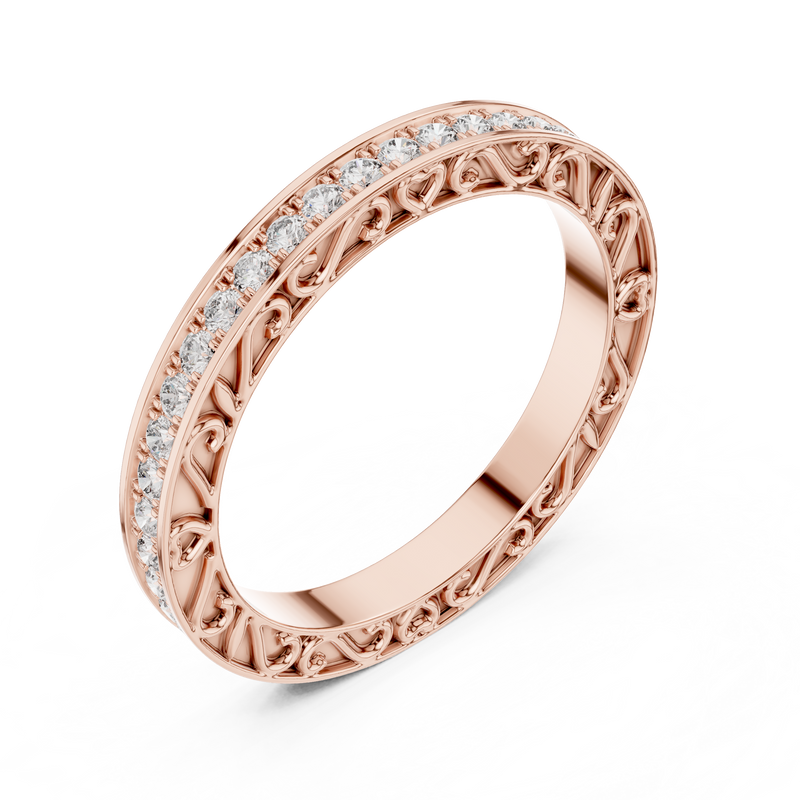 Ladies Ring DDLR-238@7 - Rose Gold - Image