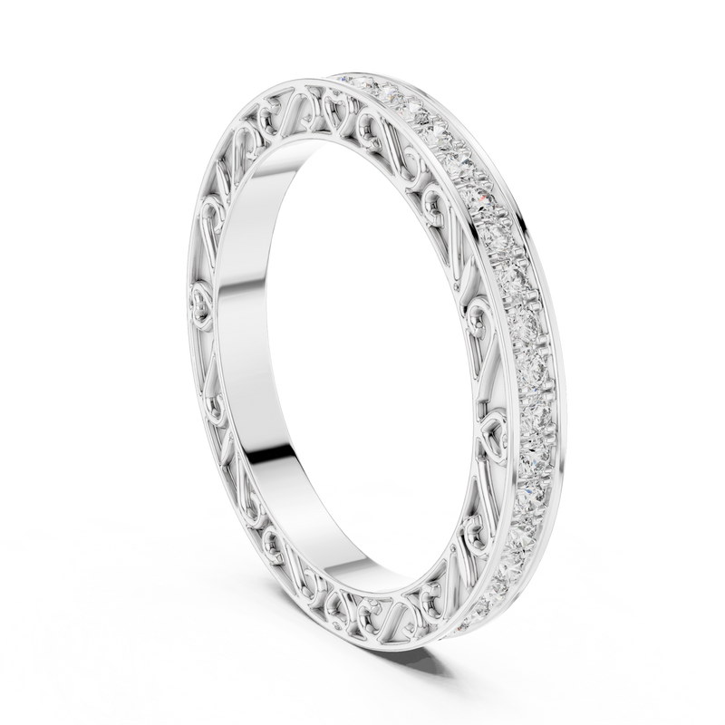 Ladies Ring DDLR-238@7 - White Gold - Image