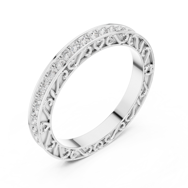 Ladies Ring DDLR-238@7 - White Gold - Image