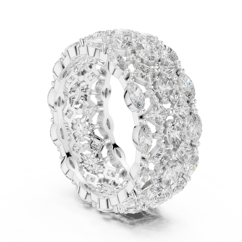 Ladies Ring DDLR-240@7 - White Gold - Image