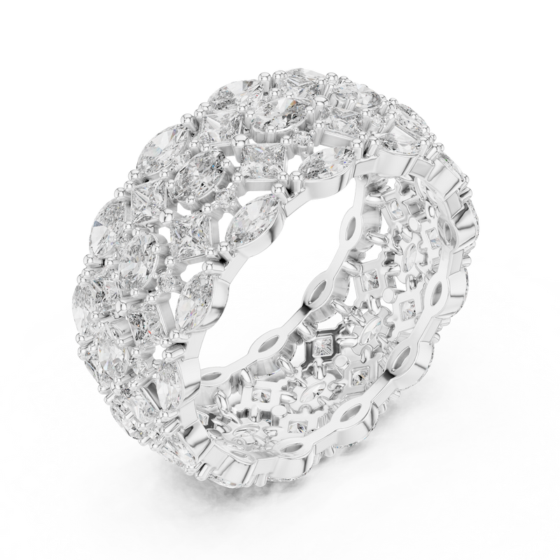 Ladies Ring DDLR-240@7 - White Gold - Image
