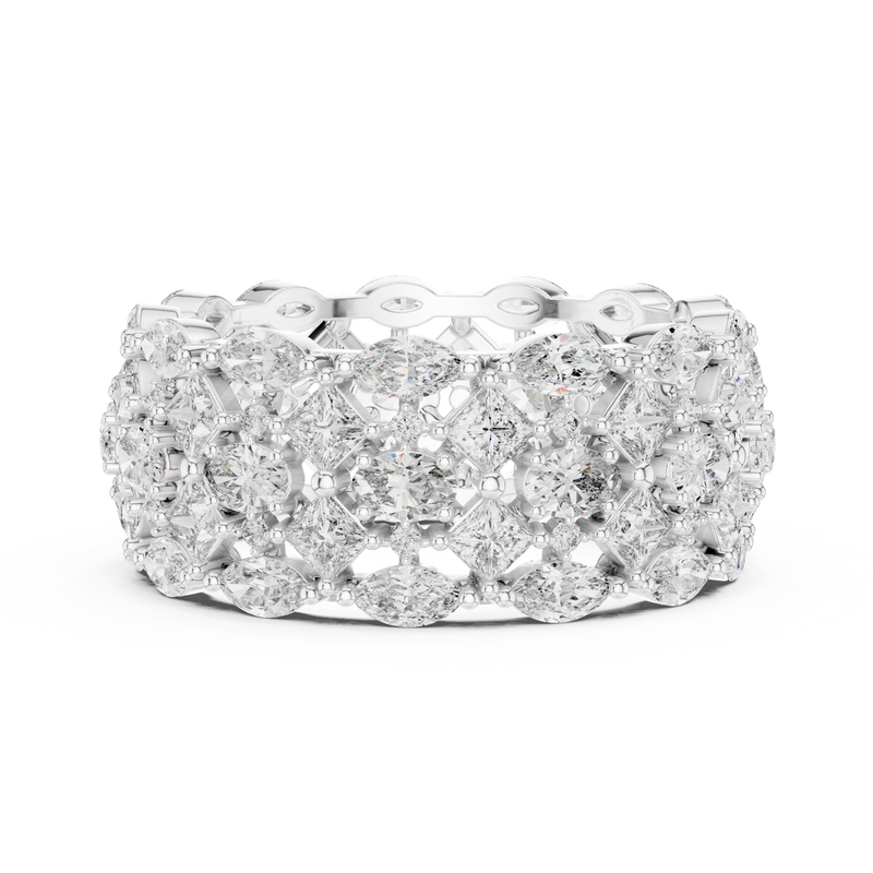 Ladies Ring DDLR-240@7 - White Gold - Image
