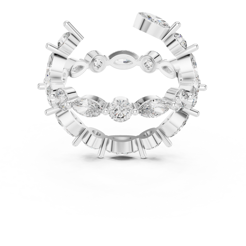 Ladies Ring DDLR-242@7 - White Gold - Image