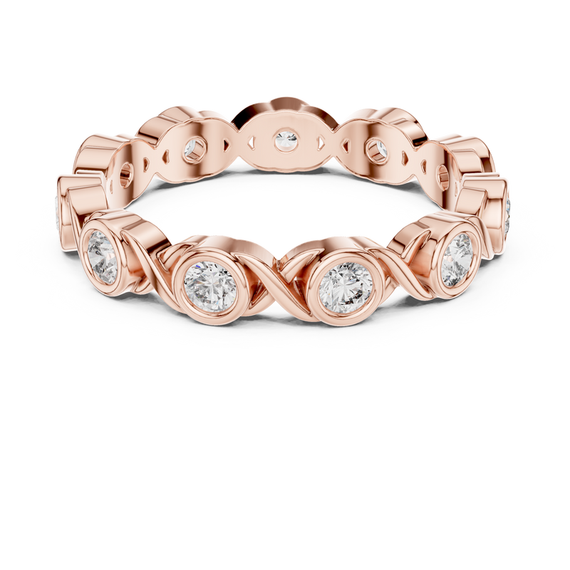 Ladies Ring DDLR-245@7 - Rose Gold - Image