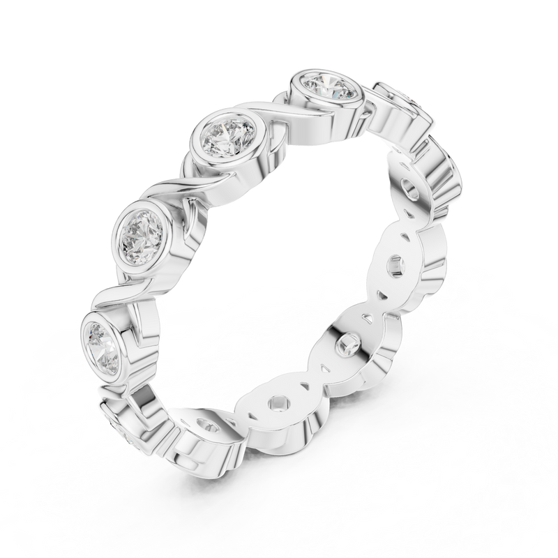 Ladies Ring DDLR-245@7 - White Gold - Image