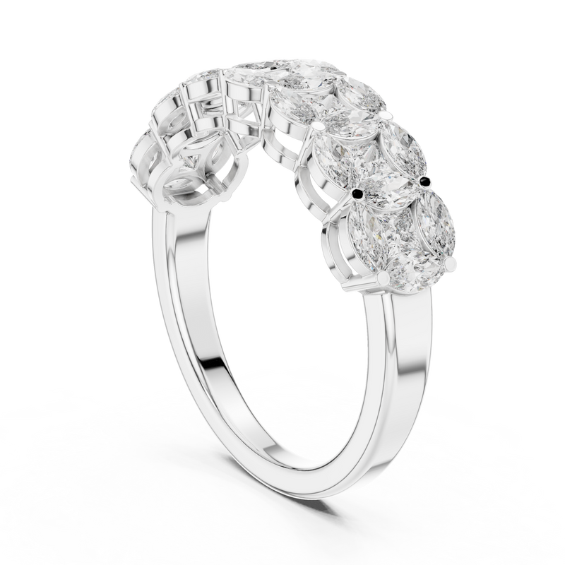 Ladies Ring DDLR-246@7 - White Gold - Image