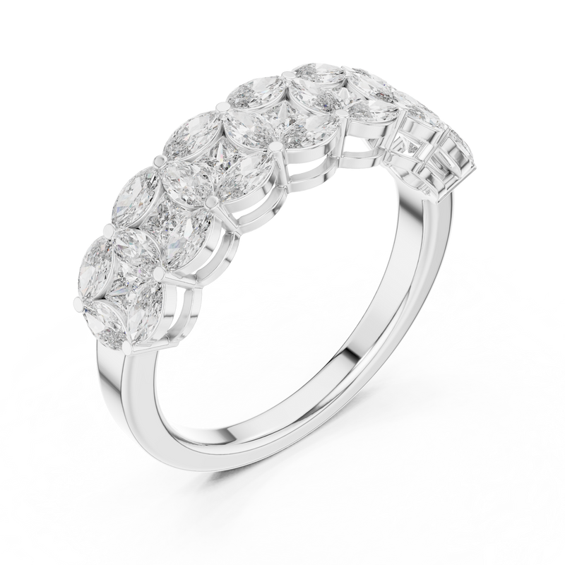 Ladies Ring DDLR-246@7 - White Gold - Image