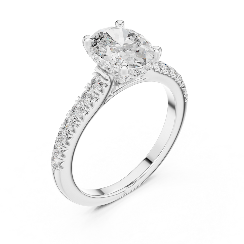 Ladies Ring DDLR-249@7 - White Gold - Image
