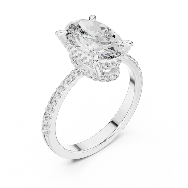 Ladies Ring DDLR-251@7 - White Gold - Image