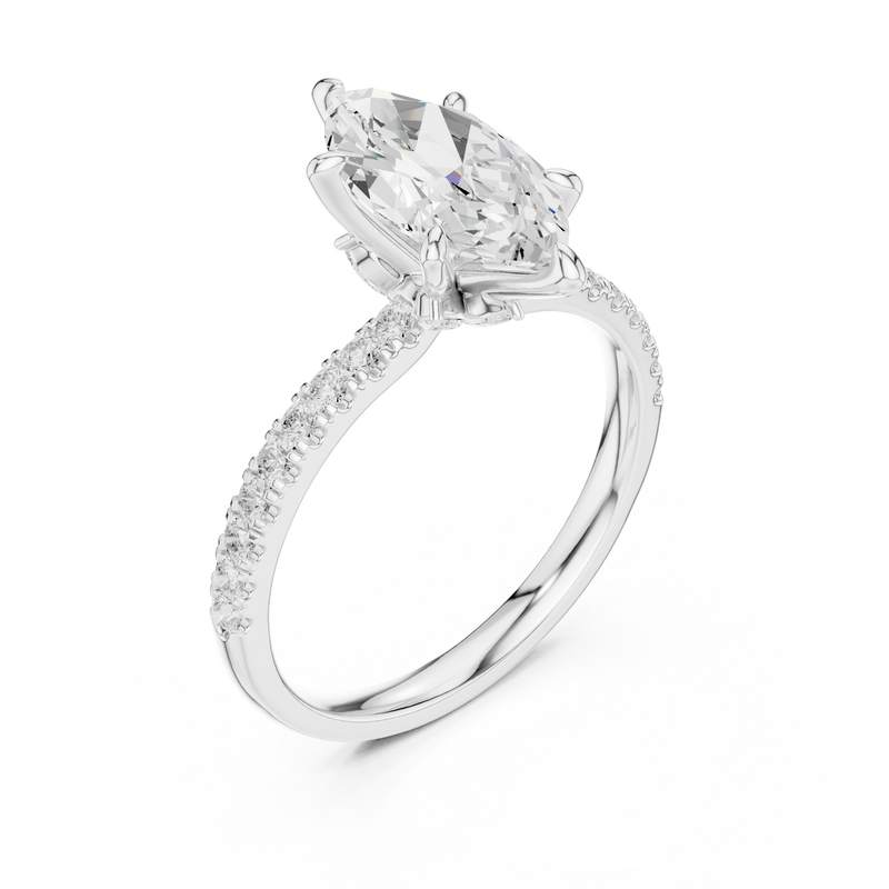 Ladies Ring DDLR-256@7 - White Gold - Image