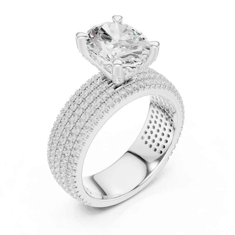 Ladies Ring DDLR-261@7 - White Gold - Image