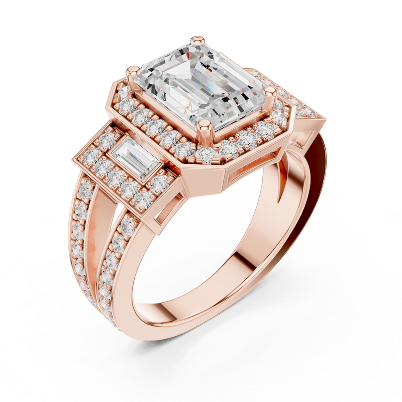 Ladies Ring DDLR-266@7 - Rose Gold - Image