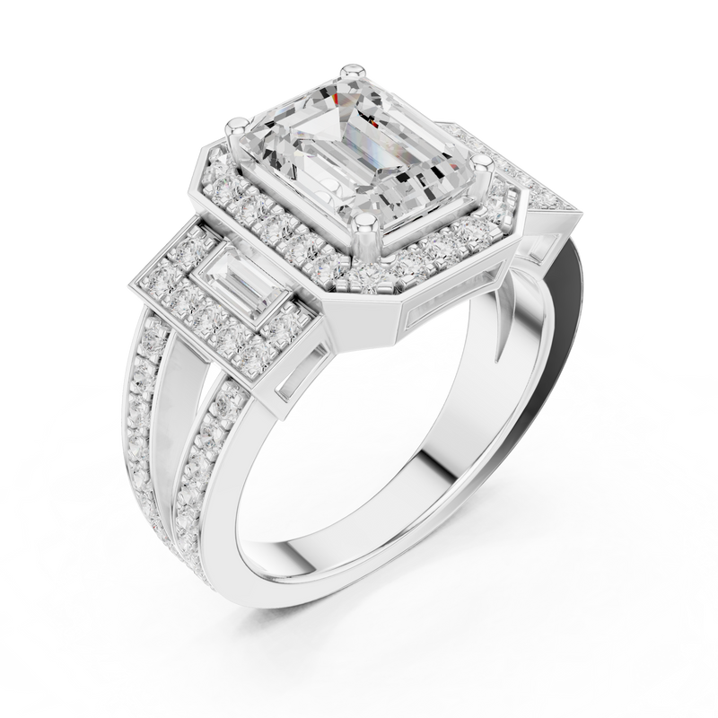 Ladies Ring DDLR-266@7 - White Gold - Image