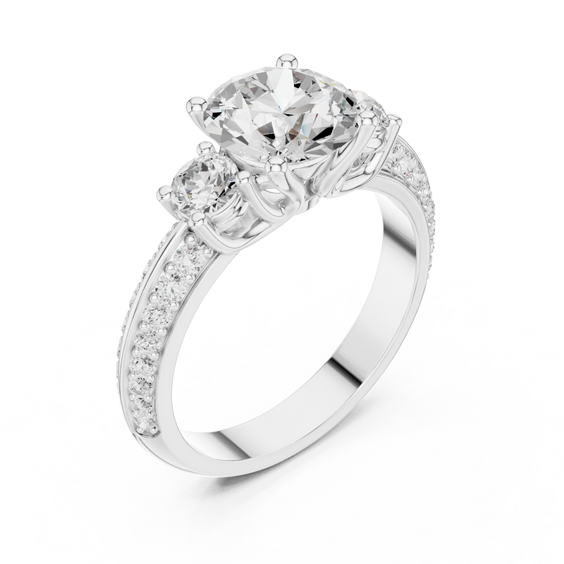 Ladies Ring DDLR-267@7 - White Gold - Image