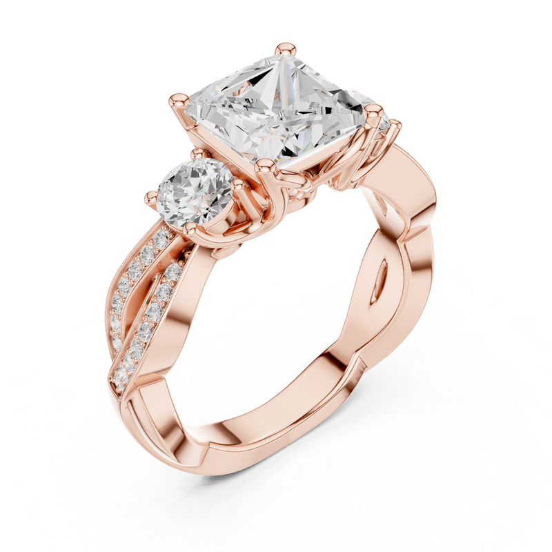 Ladies Ring DDLR-268@7 - Rose Gold - Image
