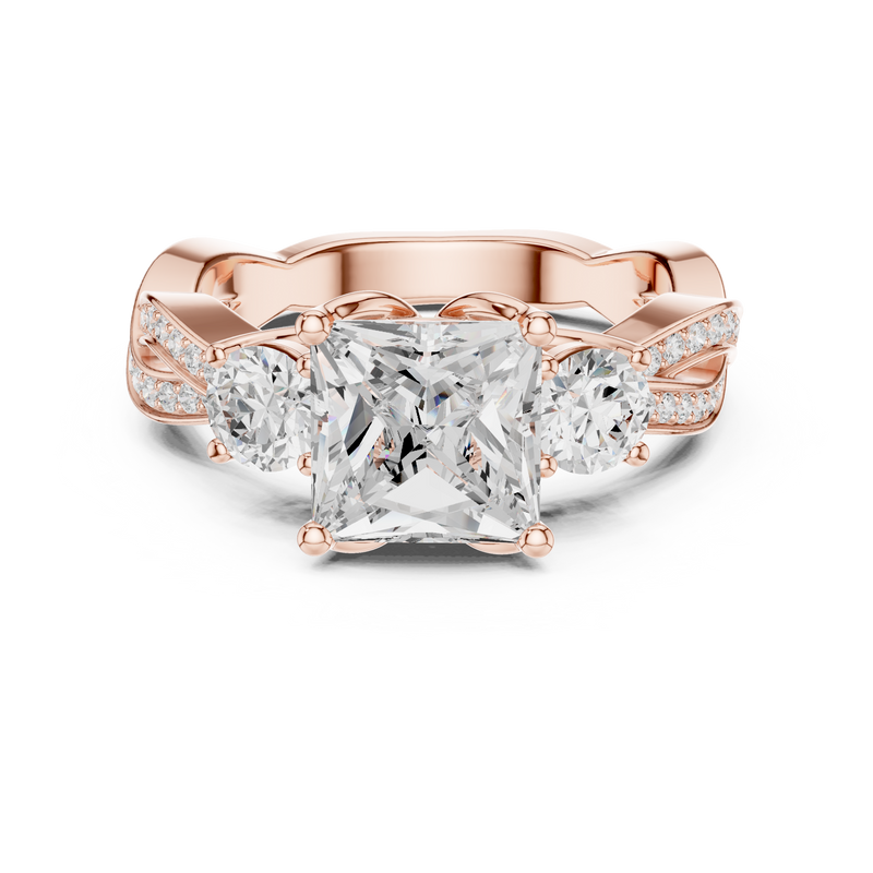 Ladies Ring DDLR-268@7 - Rose Gold - Image