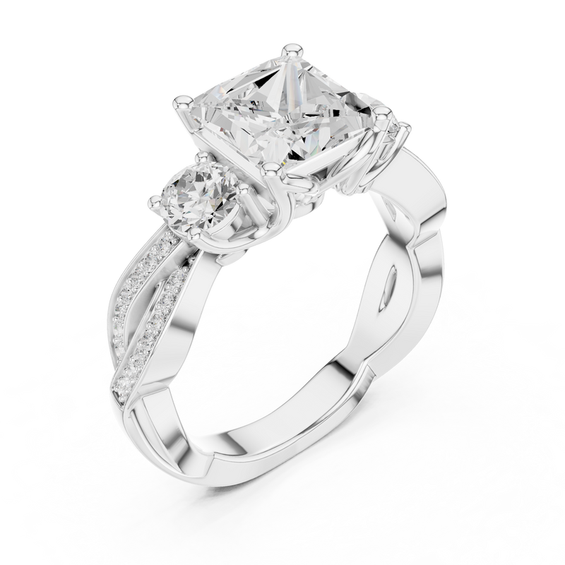 Ladies Ring DDLR-268@7 - White Gold - Image