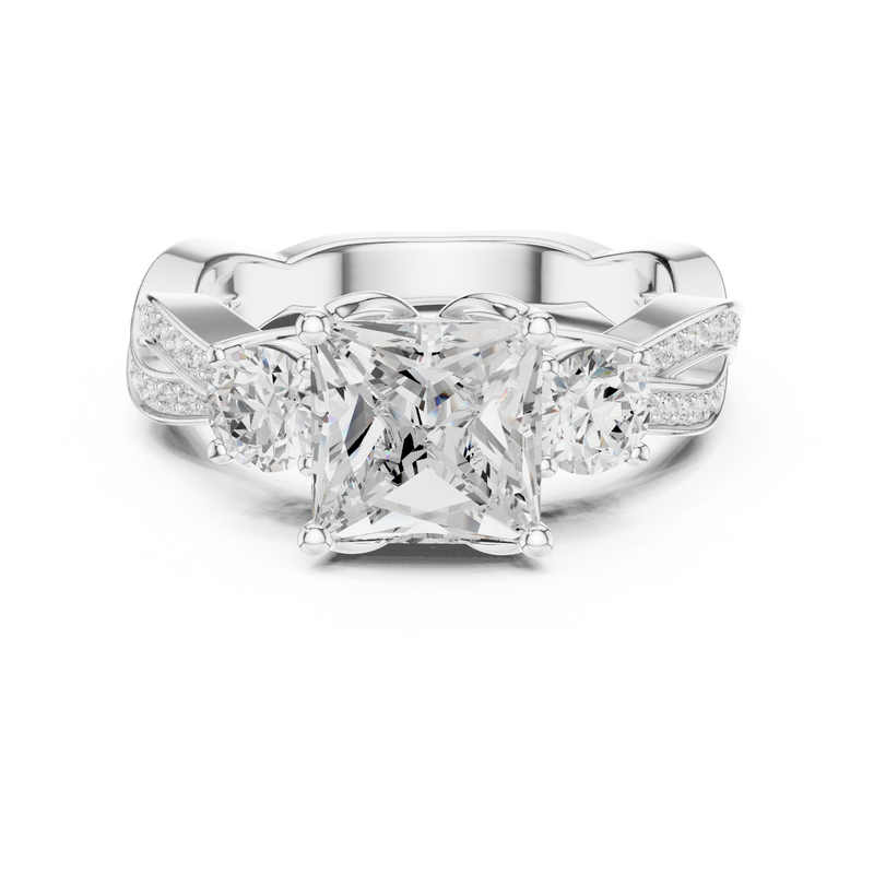 Ladies Ring DDLR-268@7 - White Gold - Image