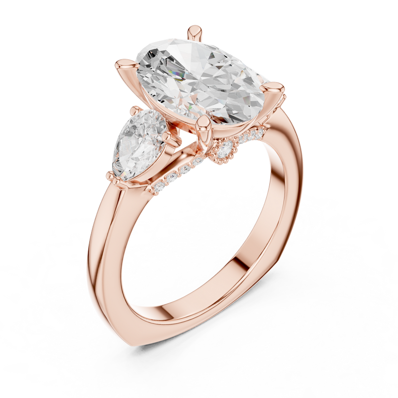 Ladies Ring DDLR-269@7 - Rose Gold - Image