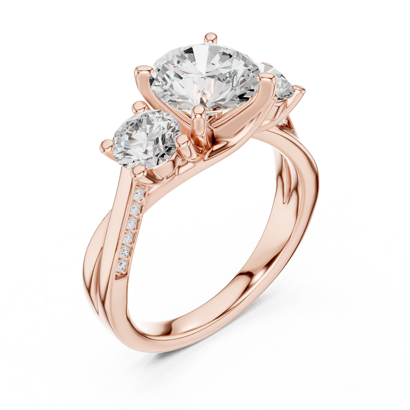 Ladies Ring DDLR-273@7 - Rose Gold - Image