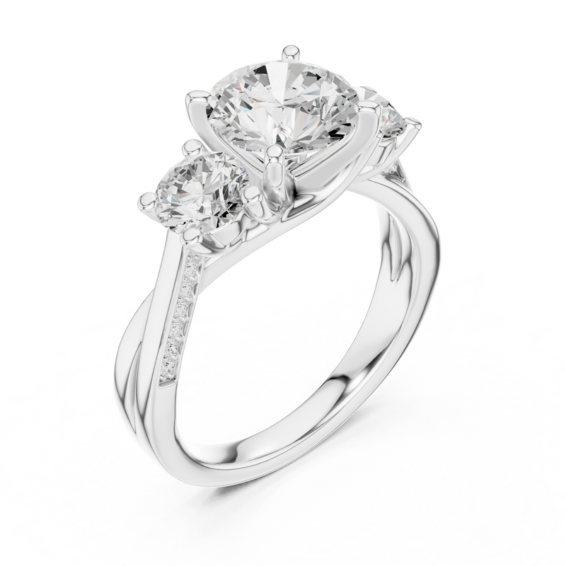 Ladies Ring DDLR-273@7 - White Gold - Image