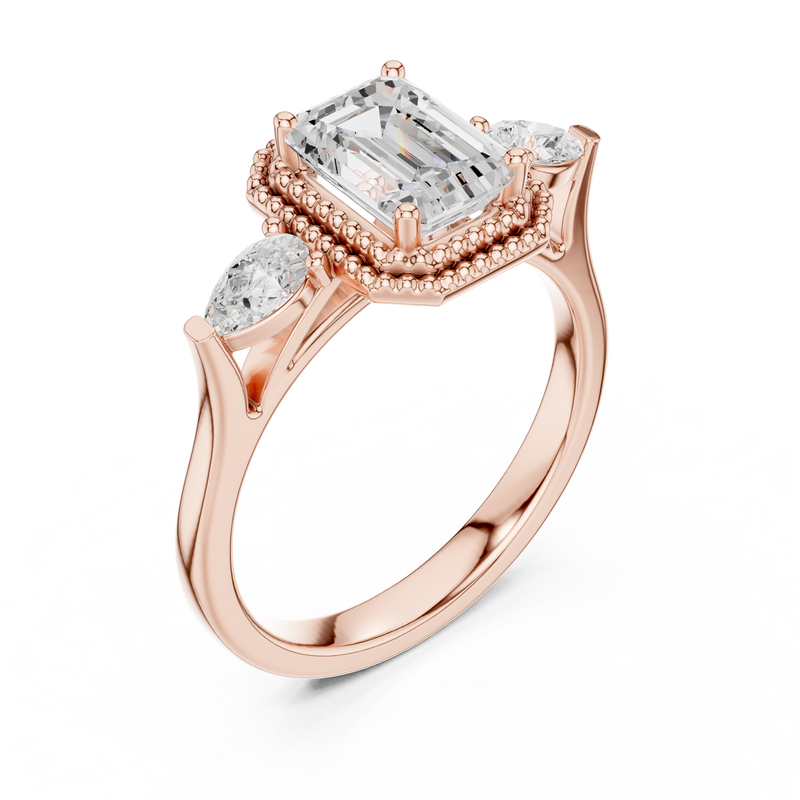 Ladies Ring DDLR-274@7 - Rose Gold - Image