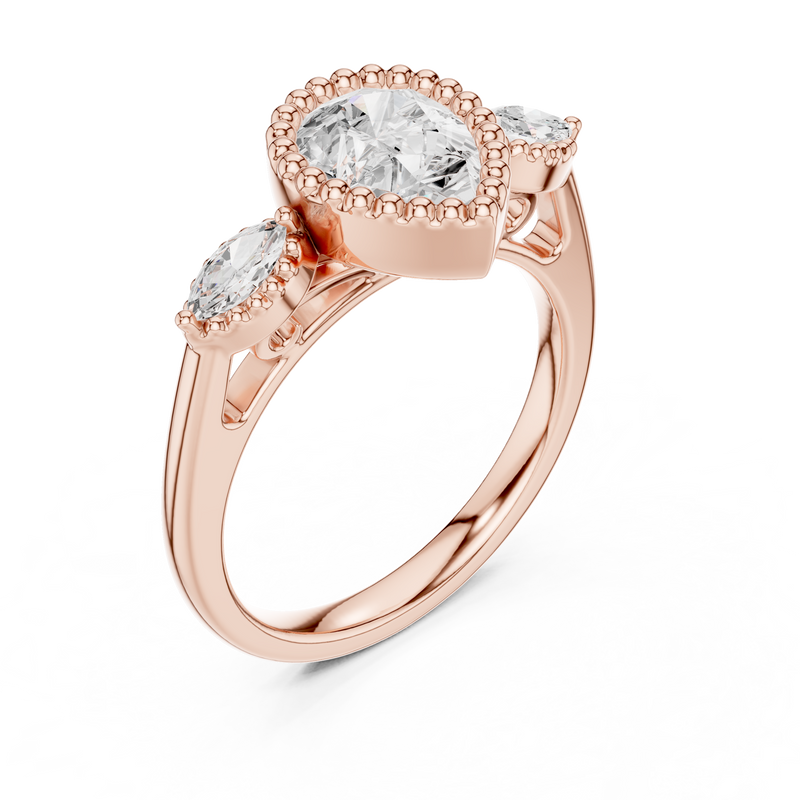 Ladies Ring DDLR-275@7 - Rose Gold - Image