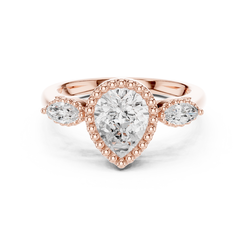 Ladies Ring DDLR-275@7 - Rose Gold - Image
