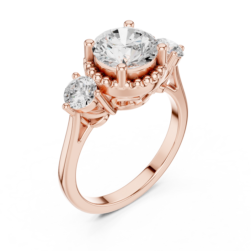 Ladies Ring DDLR-276@7 - Rose Gold - Image