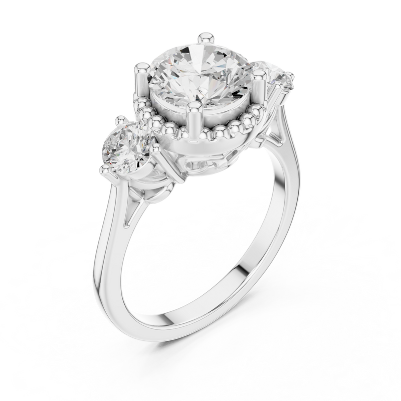 Ladies Ring DDLR-276@7 - White Gold - Image