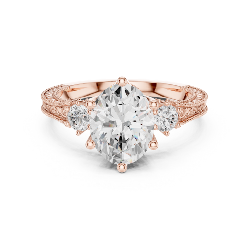 Ladies Ring DDLR-282@7 - Rose Gold - Image