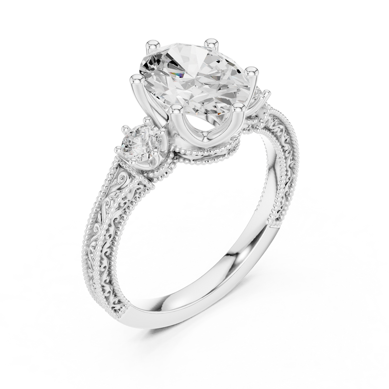 Ladies Ring DDLR-282@7 - White Gold - Image