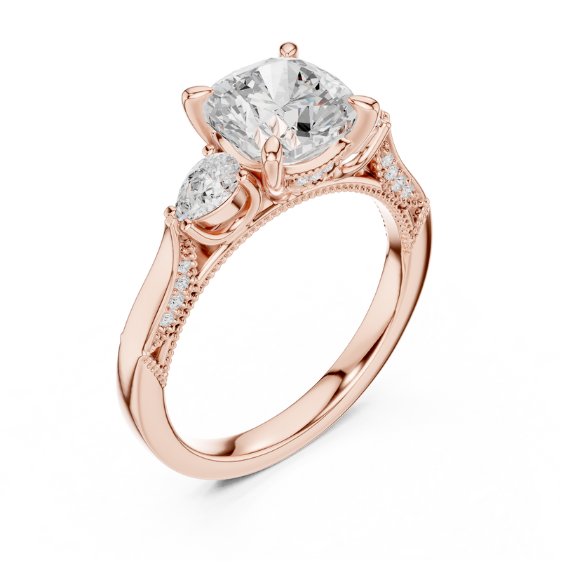 Ladies Ring DDLR-284@7 - Rose Gold - Image