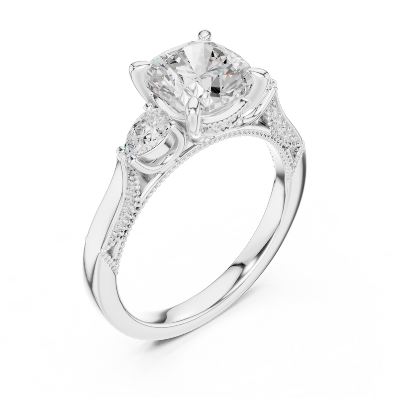 Ladies Ring DDLR-284@7 - White Gold - Image